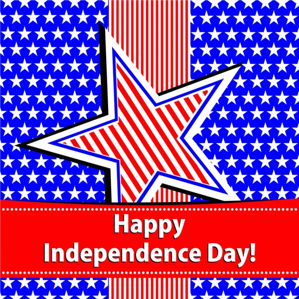 Den Nezávislosti Července Pozadí Americké Vlajky Vektorová Ilustrace — Stockový vektor