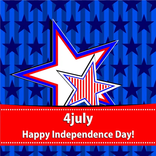Červencový Den Nezávislosti Pozadí Americké Vlajky Hvězdami Pruhy Ilustrace — Stockový vektor