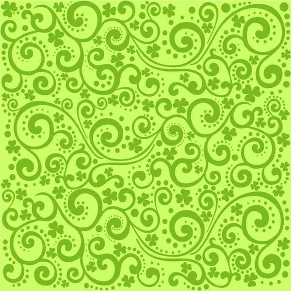 Patrick Day Hintergrund Grünen Farben Nahtloses Muster Vektorillustration — Stockvektor