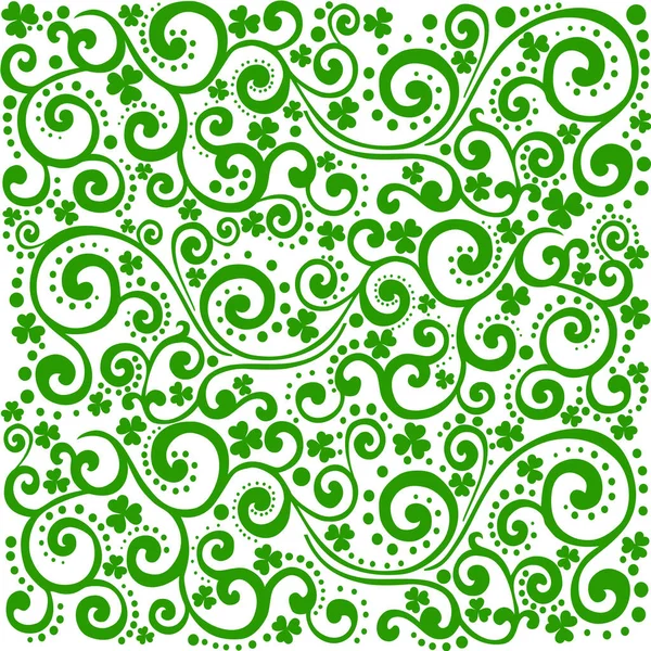 Patrick Day Background Green Colors Seamless Pattern Vector Illustration — Stock Vector