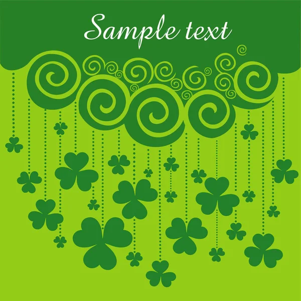 Patrick Day Background Green Colors Celebration Background Clover Place Your — Stock Vector