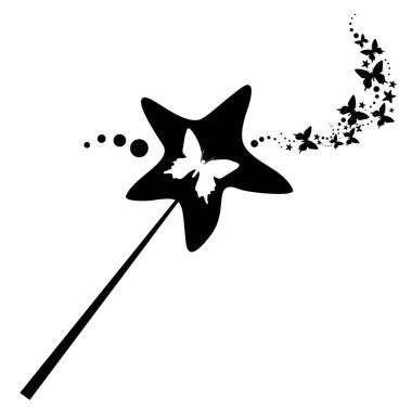 Sihirli değnek, vektör çizimi