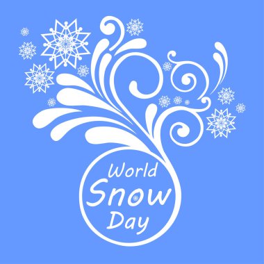 Dünya Kar Günü, vektör illüstrasyonu