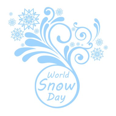 Dünya Kar Günü, vektör illüstrasyonu