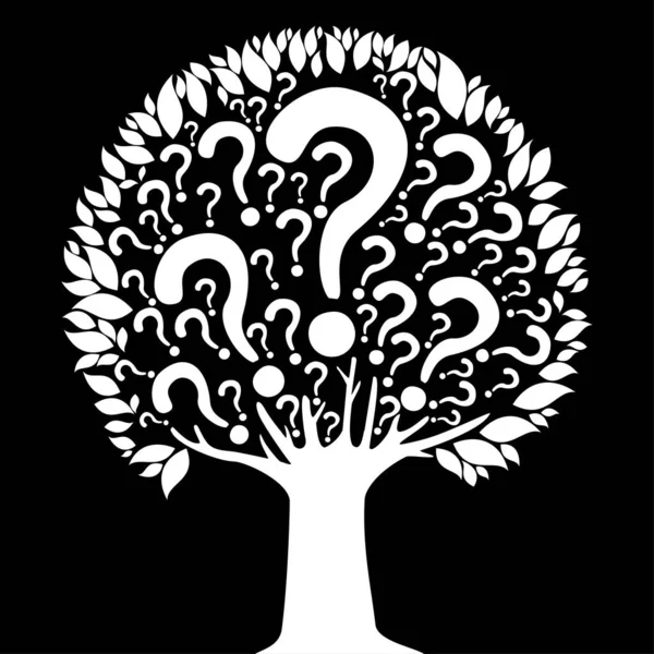 Tree Questions Vector Illustration — Stock Vector