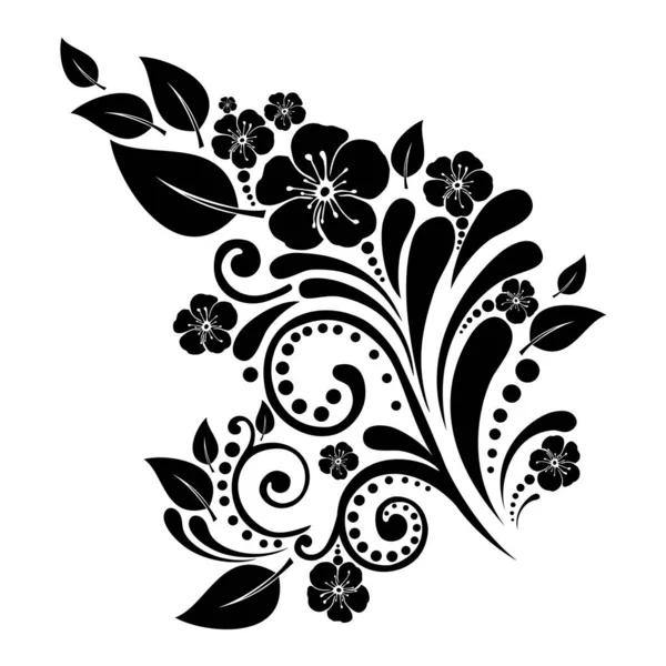 Çiçek süslemesinin vektör illüstrasyonu