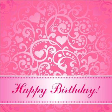 Happy Birthday card. Celebration pastel background