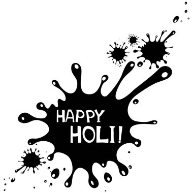 Indian festival Happy Holi celebrations with colors splash. illustration background