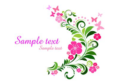 Flower background. Flower isolated on White background. illustration