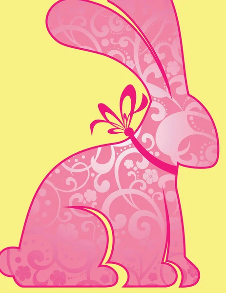 Easter Card Easter Bunny Rabbit Illustration — Stock Vector