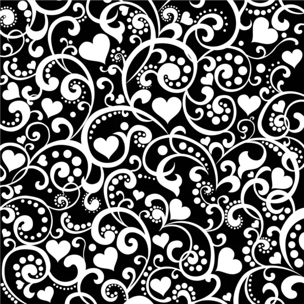 Valentine Seamless Hearts Pattern Illustration — Stock Vector