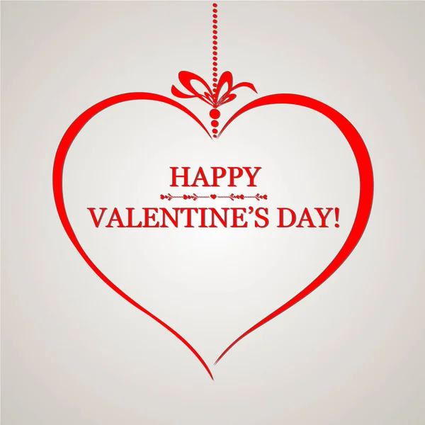 Днем Святого Валентина Святкування Ятного Фону Червоним Серцем Місцем Вашого — стоковий вектор