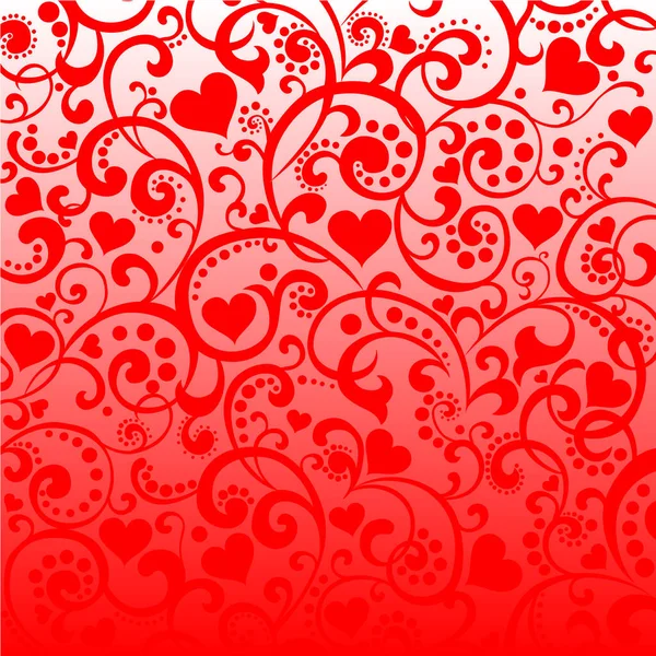 Valentine Αδιάλειπτη Καρδιά Μοτίβο Εικονογράφηση — Διανυσματικό Αρχείο