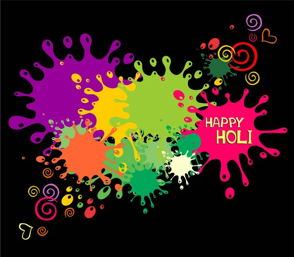 Indian Festival Happy Holi Celebrations Colors Splash Illustration Background — Vector de stock