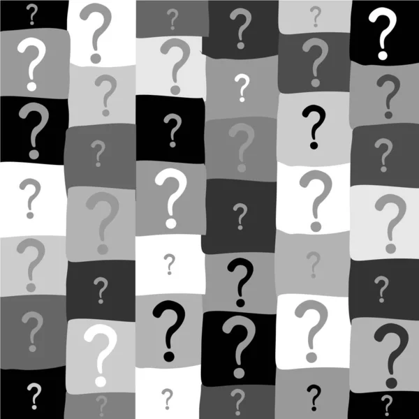 Seamless Background Question Signs Too Many Questions Quiz Background — Stock Vector