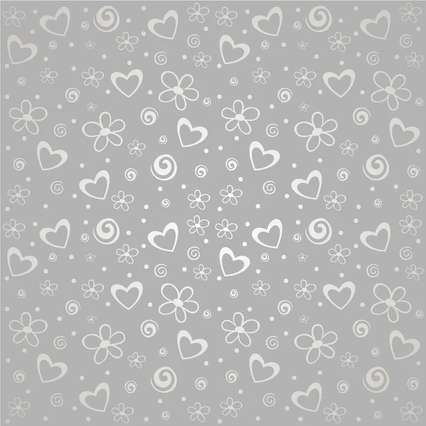 Valentine Seamless Hearts Pattern Romantic Seamless Pattern Hearts — Vetor de Stock