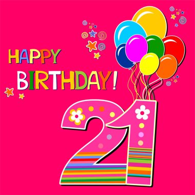 Balonlu ve konfetili doğum günü partisi