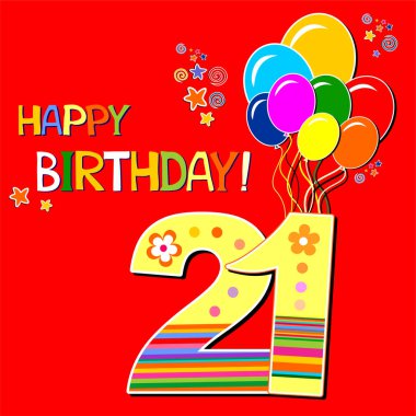 Balonlu ve konfetili doğum günü partisi