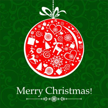 Noel arka toplar, vektör çizim