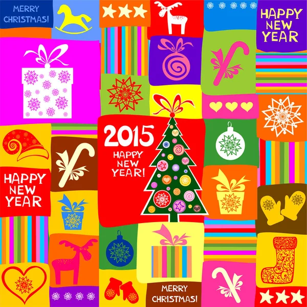 Kerstmis Achtergrond Met Geschenken Vectorillustratie — Stockvector