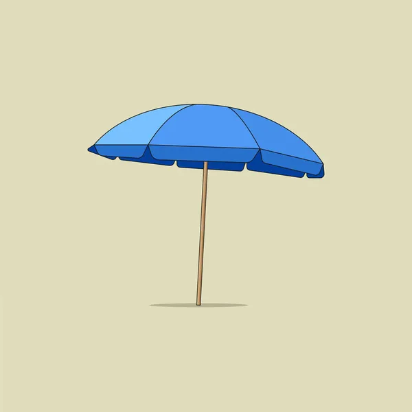 Beach Umbrella Cartoon Vector Graphics — Stock Vector