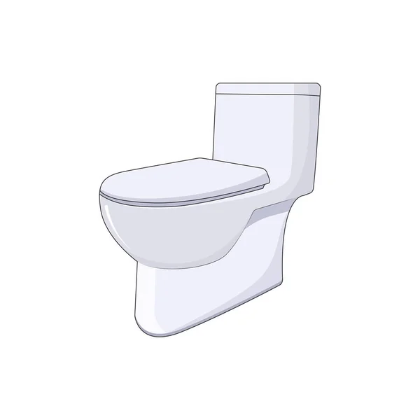 Toilet Bowl Cartoon Vector Graphics — Stock Vector