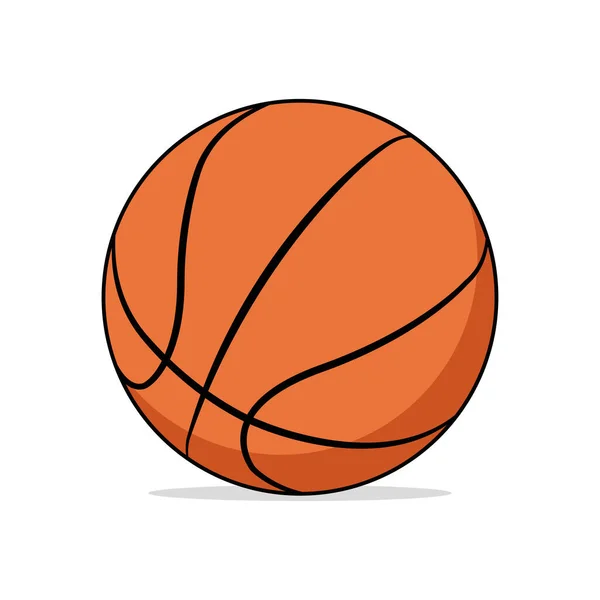 Pelota Baloncesto Aislado Gráficos Vectoriales Dibujos Animados — Vector de stock