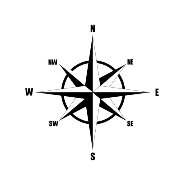 Punkt Grafiki Wektorowej Kompasu — Wektor stockowy