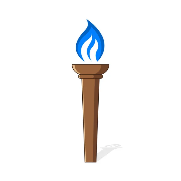 Torch Logo Vector Graphics — Stock Vector