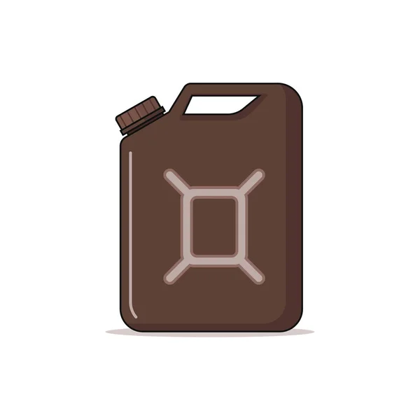 Isolated Brown Jerry Cans Cartoon Vector Graphics — Stok Vektör