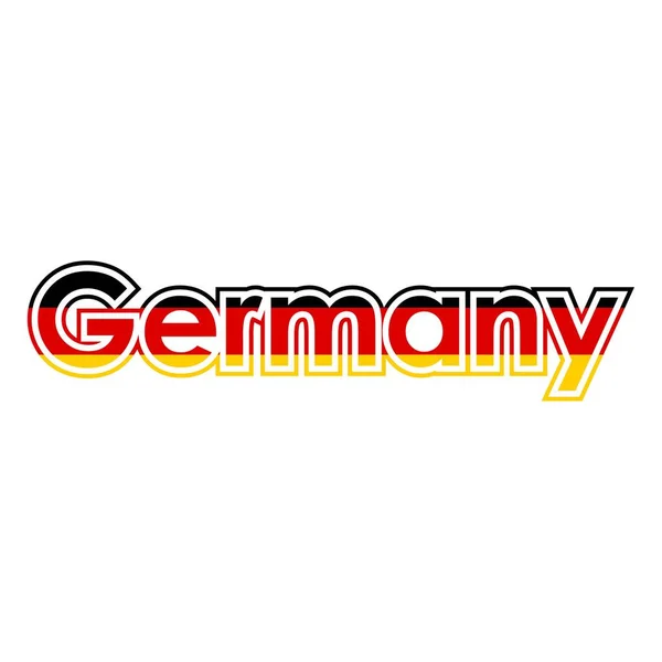 Niemcy Flag Font Czcionka Wektorowa Grafika — Wektor stockowy