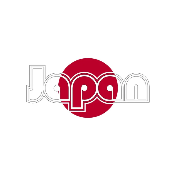 Japan Flag Font Vector Graphics — Image vectorielle