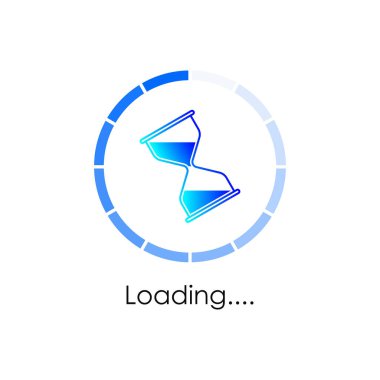 İlerleme ya da çember ikon vektör grafikleri yükleniyor
