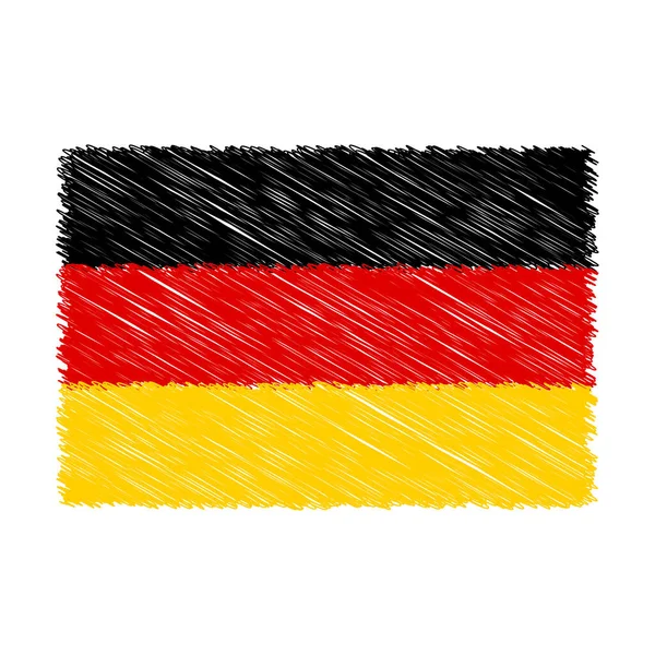 Germany Flag Chalk Effect Vector Graphics — Image vectorielle