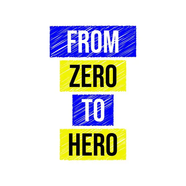 Zero Hero Text Design — Stockvector
