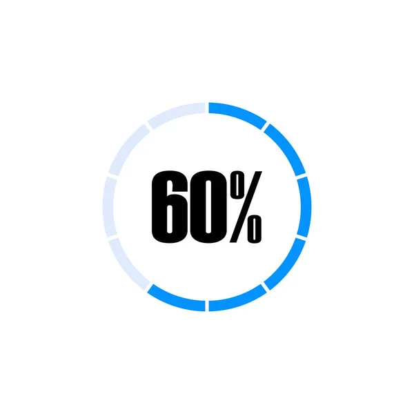 Simple Circular Loading Scale Percentage Number Vector Graphics — 스톡 벡터