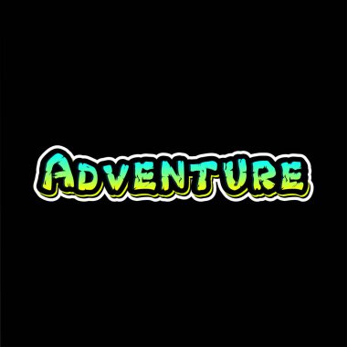 Adventure typography vector art and graphics