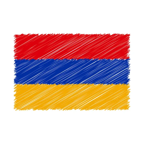 Armenia Flag Chalk Effect Vector Graphics — Vetor de Stock