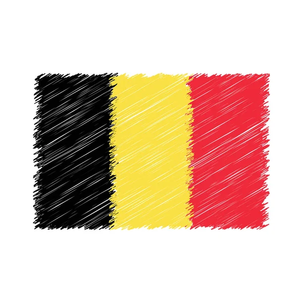 Belgium Flag Chalk Effect Vector Graphics — стоковий вектор