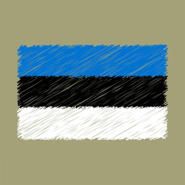 Estonia Flag Chalk Effect Vector Graphics — стоковый вектор