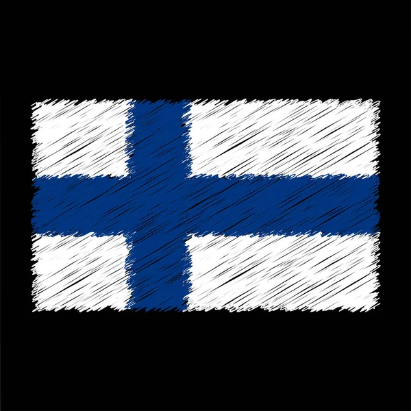 Finland Flag Chalk Effect Vector Graphics — Stockvector