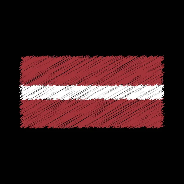Latvia Flag Chalk Effect Vector Graphics — 图库矢量图片