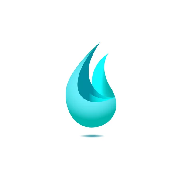 Синя Вогняна Куля Логотип Векторна Графіка — стоковий вектор