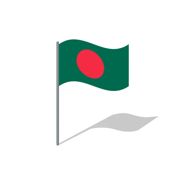 Bangladesh Flag Pole Vector Graphics — Stock Vector