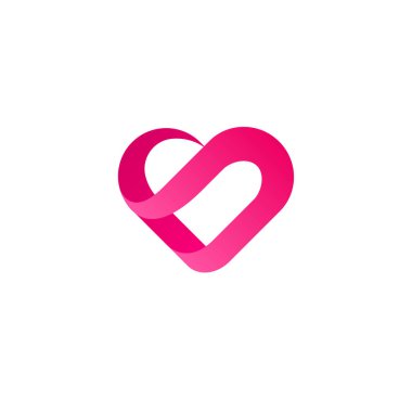 Kalp 3d logo vektör grafikleri