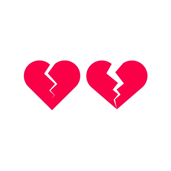 Зламаний Логотип Серця Векторна Графіка — стоковий вектор