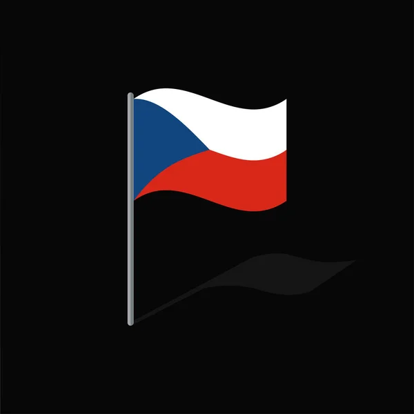 Bandeira República Checa Gráficos Vetoriais Pólo — Vetor de Stock