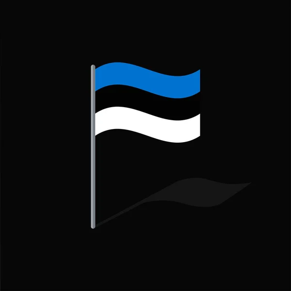 Estonia Flag Pole Vector Graphics — Stock Vector