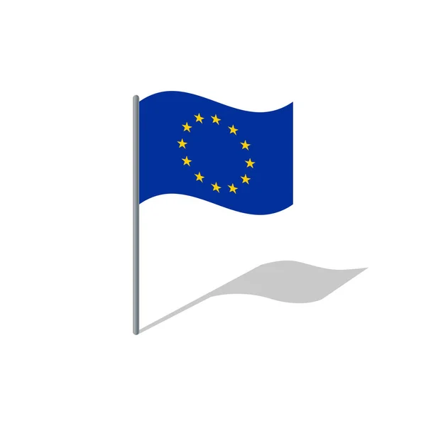 Europa Flagge Auf Polvektorgrafik — Stockvektor