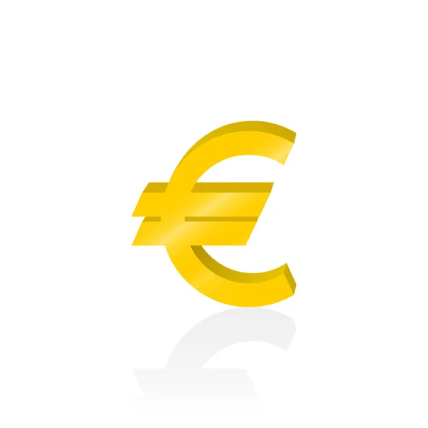 Gold Euro Money Symbol Vector Graphics — Stock Vector